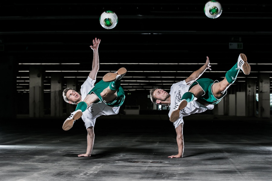 Freestyle Ball Jonglage Künstler