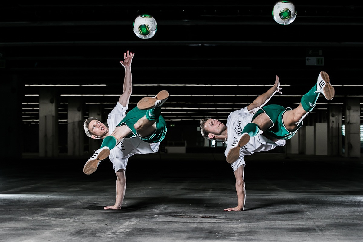 Freestyle Ball Jonglage Künstler